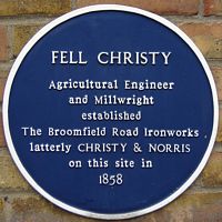 Fell Christy blue plaque