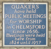 Chelmsford Quaker Plaque